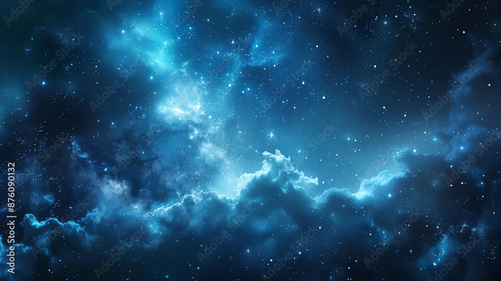 Wall mural design a cartoonstyle image of a celestial vision leaving lots of room for text