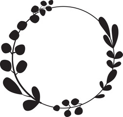 Eucalyptus Wreath SVG Cut File for Cricut and Silhouette, EPS Vector, DXF , PNG , JPEG , Zip Folder