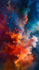 Fototapeta premium Colorful explosion of powder