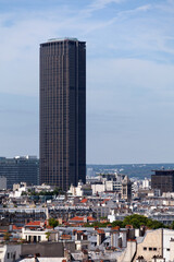 The Tour Montparnasse dwarfing the other buildings in Paris