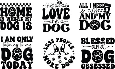 Dog SVG T shirt Design Template
