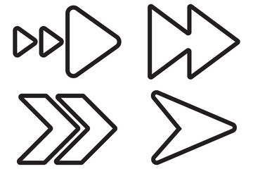 Arrow icon set. Arrow icon, vector collection with stroke line. Arrow icon, vector, silhouette. Direction Arrows vector set. Mega set of arrow vector. Modern line arrows. Vector illustration.