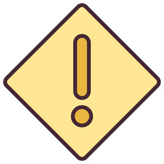 Attention Outline Color Icon