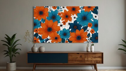 Vibrant Floral Art Decor