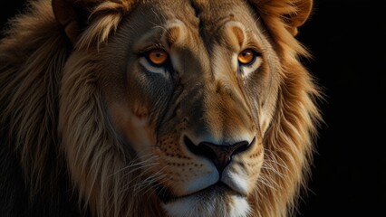 Naklejka premium Majestic Lion Portrait