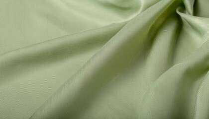 Beautiful sage green fabric as background, closeup 