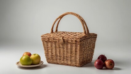 Wicker Basket with Fruit