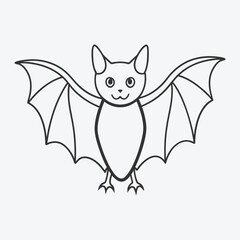 Stunning Bat Line Art Vector, Intricate and Detailed Design for Creative Projects