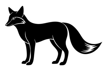 Elegant Fox Vector Silhouette Illustration Design - Perfect for Creative Projects.