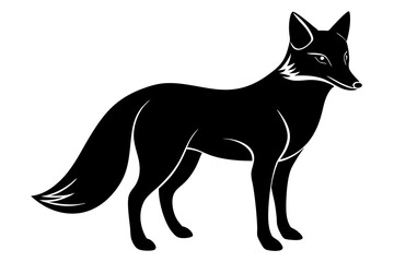 Elegant Fox Vector Silhouette Illustration Design - Perfect for Creative Projects.