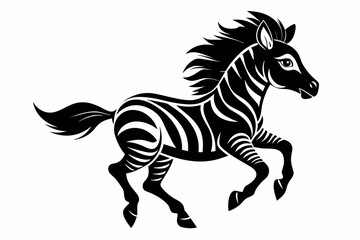 Zebra silhouette vector illustration