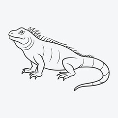 Stunning Crocodile Line Art Vector, Intricate Design for Artistic Projects