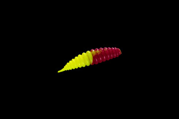 Colorful silicone fishing baits with plummets