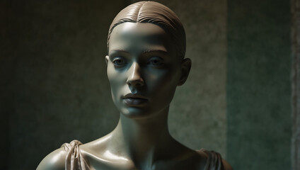 Mannequin in light fabric