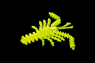Colorful silicone fishing baits with plummets