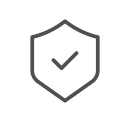 Confirm icon outline and linear vector.	
