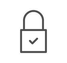 Confirm icon outline and linear vector.	
