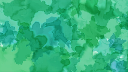 Abstract green watercolor background.Hand painted watercolor. vector