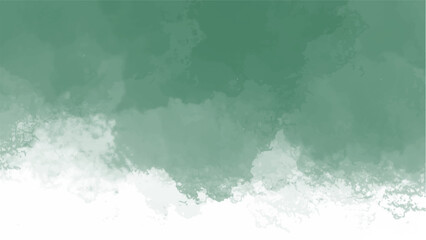 Abstract green watercolor background.Hand painted watercolor. vector