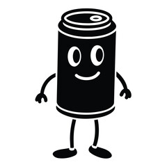 A funny can vector art illustration