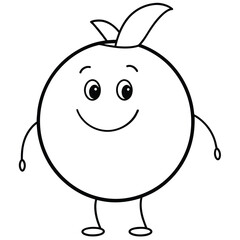 A funny orange vector art illustration