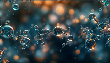 Obraz premium Abstract illustration of molecular structure