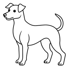 A dog vector art illustration