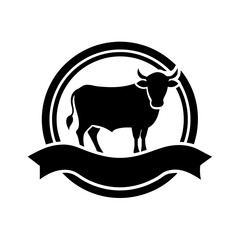 Meat restaurant logo vector art illustration