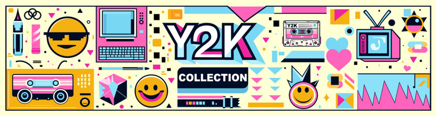 Neon Y2K Collection elements
