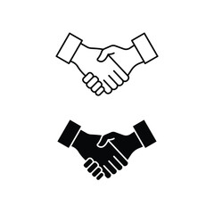  handshake icon, simple vector design