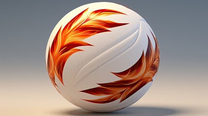 Obraz premium a glass ball with flames in the background