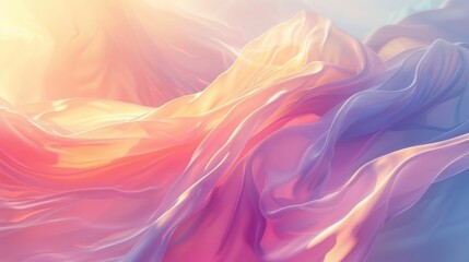 Obraz premium A soft pastel gradient background with smooth transitions between colors, creating a calm and inviting atmosphere. Perfect for gentle themes, backgrounds, and digital art. AI Generative.