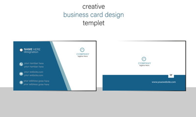 Fototapeta premium Ceative; modren; blue; and; drack; business; card; design; templet; clean; layout; and; rectangl; size; colours; variation 