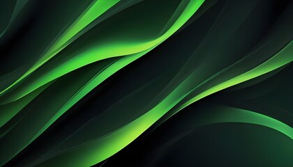 Naklejka premium Green and black 3d abstract dynamic background