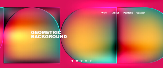 Round squares, circles with fluid gradients. Vector Illustration For Wallpaper, Banner, Background, Card, Book Illustration, landing page