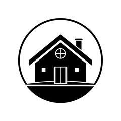 


      House logo vector art illustration.