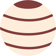 stripped red and white ball decoration, bola garis merah putih