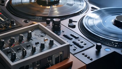 디제잉 음악장비 레코드플레이어 오디오 스피커