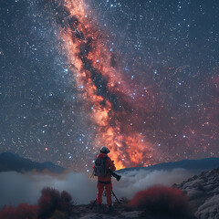 Obraz premium Celestial Quest: Unveiling the Cosmic Enigma