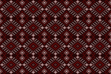 Pixel art vector for Fabric geometric ethnic pattern seamless,Pixel pattern art wallpaper Background, Design for fabric, curtain, carpet ,geometry seamless pattern art illustration