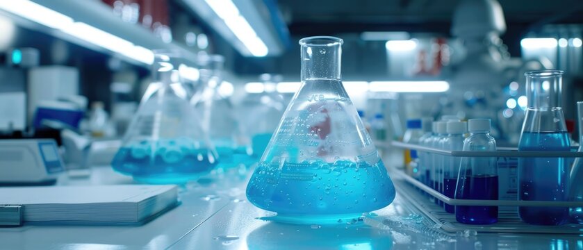 Aliphatic inorganic hydrogen, holographic chemical pathways, futuristic laboratory