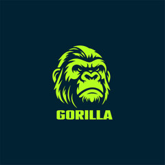 Gorilla logo design, gaming, embody power and resilience with our custom. Perfect for bold brands, our logo template features a fierce and dominant gorilla icon, symbolizing strength and authority.