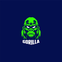 Gorilla logo design, gaming, embody power and resilience with our custom. Perfect for bold brands, our logo template features a fierce and dominant gorilla icon, symbolizing strength and authority.