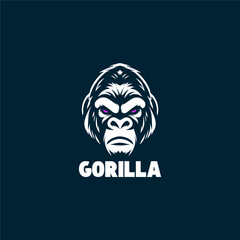 Gorilla logo design, gaming, embody power and resilience with our custom. Perfect for bold brands, our logo template features a fierce and dominant gorilla icon, symbolizing strength and authority.
