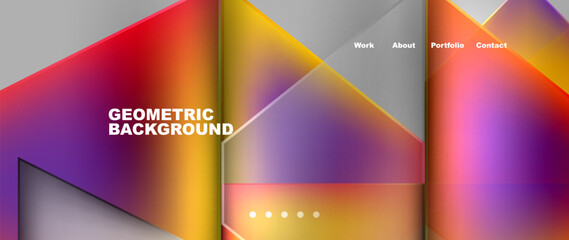 Gradient triangle geometric minimal wallpaper