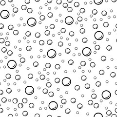 Doodle pattern soap bubbles. Linear illustration of pattern with foam elements.