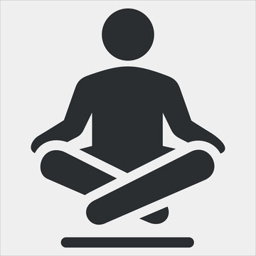 recommend clip art: yoga vector icon isolated on white background