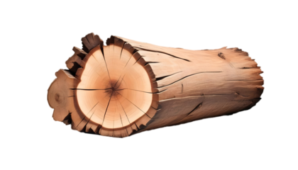 Wood log cut out