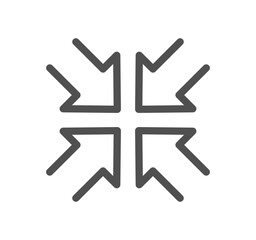 Arrow icon outline and linear vector.	
