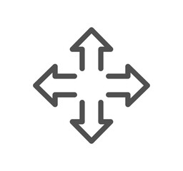 Arrow icon outline and linear vector.	
